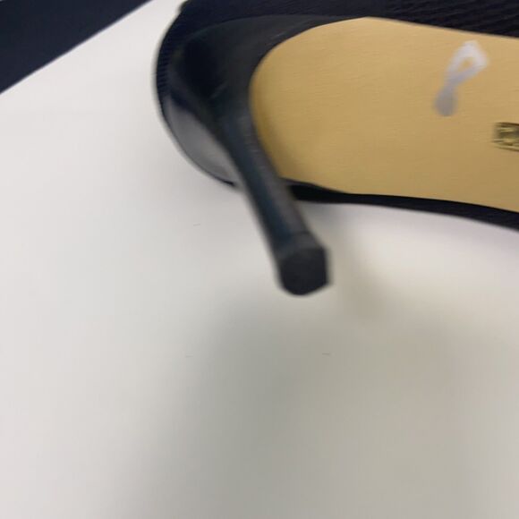 Lattice et Cie Black Knit Sock Booties Pointed Toe Stiletto Heels Sz 8 - Picture 8 of 11